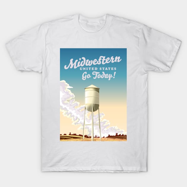 Midwestern United States Travel poster T-Shirt by nickemporium1